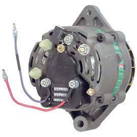 Alternator Compatible With/Replacement For 5L Mercruiser Model 5.0L 1995-2002 AC155616, 807652, 807652T, 807652, 600118, 3860769 55Amp External Fan Type Solid Pulley Type Internal Regulator 12V