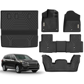 YITAMOTOR Floor Mats & Cargo Liners Fit for Honda Pilot 2025 2024 2023, All-Weather Honda Pilot Car Mats 7/8 Passenger Full Set Automobile mats, Black