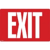 COSCO Glow-In-The-Dark Safety Sign, Exit, 12 X 8, Red