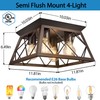 FadimiKoo Flush Mount Ceiling Light Fixtures for Kitchen Hallway, 4-Light