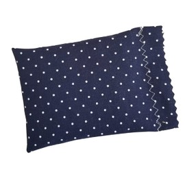 Herbal Dream Pillow- Small Sleep Sachet, Seven Aromatherapy Herbs for Sleep, 100% Cotton Bag, Size: 6" x 4", White Dots on Navy