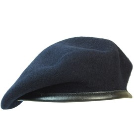 Wool British Military Beret, Navy Blue, 55 cm