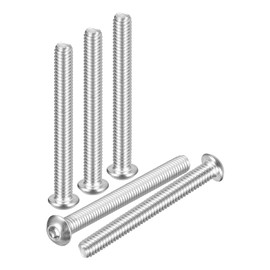 DTGN 5/16"-18x3" Button Head Socket Cap Screws - 10Pack - Good for Road Bicycle, Mountain Bike, Auto, Motorcycle - 304 Stainless Steel Whitewashed - Hex Socket Drive Fasteners