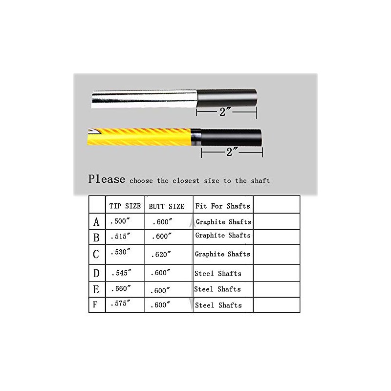 10pcs Golf Shaft Extension Golf Shaft Extender for Steel Shafts