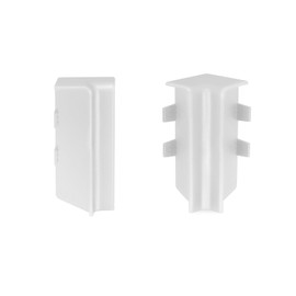 KGM Inner Corners for Skirting Board Modern Light Grey – Dimensions: 16 x 58 mm – Inner Corner Protection of Your Skirting Boards – Clean Connection in Modern Design – Pack of 2