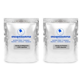 Citrato De Magnesio Y Citrato De Potasio 1,000 Capsulas C/u Sabor Natural