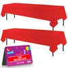 SOL 2pk Long Red Table Cloth Party | 274 x