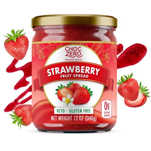 ChocZero ChocZero Keto Strawberry Fruit Spread, No Sugar Added, Keto