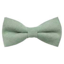 Luxury Mens Polycotton Bow Tie Pocket Square & Suspenders, Bow Tie & Pocket Square & Eucalyptus Sage Green Braces