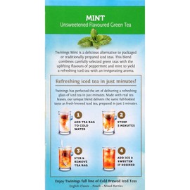 Twinings 2 Pack - Twinings Green Tea with Mint Cold Brewed Tea Bags - 20 Count
