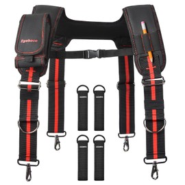 Eyehoce tool belt suspenders for men,Construction Bag Suspenders for Carpenter Tool Belt, Electrician Tool Belt,Utility Belt, Blacj, Adjustable
