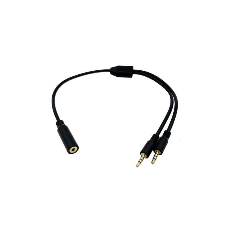 2.5mm Audio Splitter Cable, Headphone Y Adapter, Female to Dual