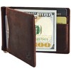 YBONNE Mens Slim Wallet with Money Clip Front Pocket RFID