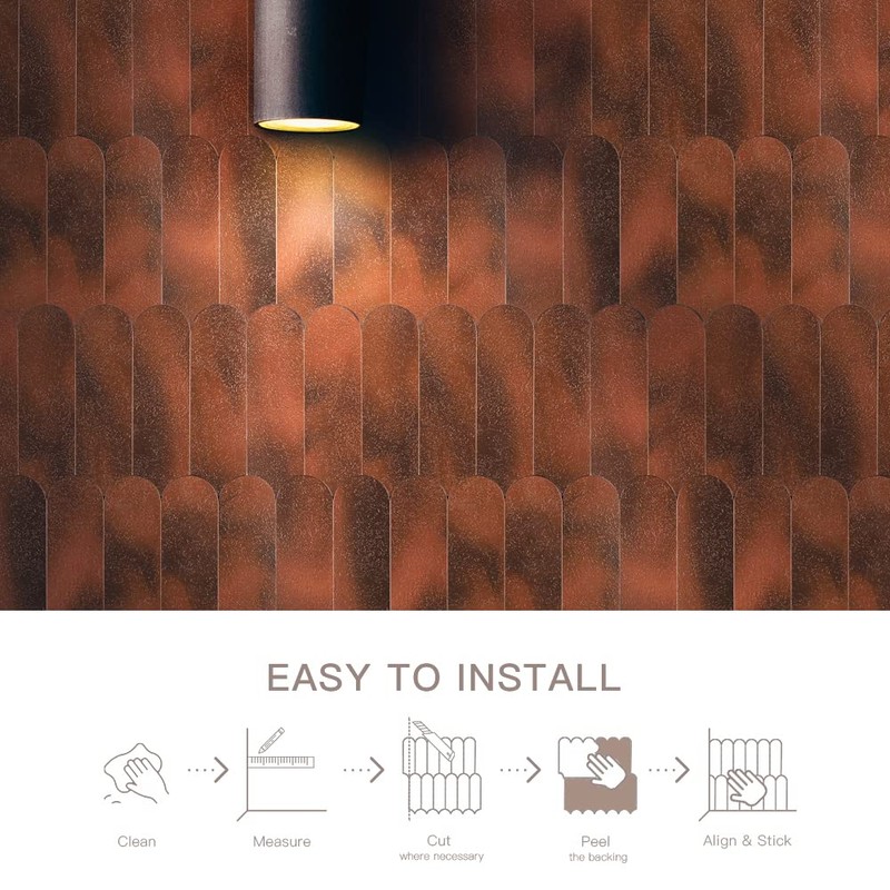 Miscasa 6-Sheet Peel and Stick Backsplash Wall Tiles for Kitchen