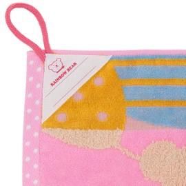 Towel with Loop, Rainbow Bear, Imabari Towel, Loop Towel, Hanging Towel, Nursery School (Regular, Story Sky Blue)