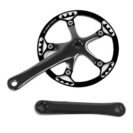 Bicycle Crank Chainring Set 45T 47T Crank Chain Set Bicycle Crank Set Chainring (Black 45T)