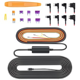 Alltotive Type C Hardwire Kit for Front and Rear Dash Cam, 12V to DC 5V / 2A Hardwire Kit Fuse with Fuse Taps，Dash Cam Low Voltage Protection, 2.5m Cable