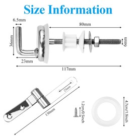 NAROSEBE 7 Piece Toilet Seat Attachment Set Toilet Lid Replacement Parts Attachment Toilet Seat Replacement Parts Toilet Seat Hinge Replacement Parts Toilet Lid Stainless Steel Hinges for Toilet Lid
