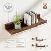 16 Inch Picture Ledge Shelf with Lip Set of 8,Walnut