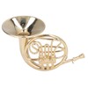 Miniature French Horn Decoration Brass Dollhouse Mini Musical Instrument Replica