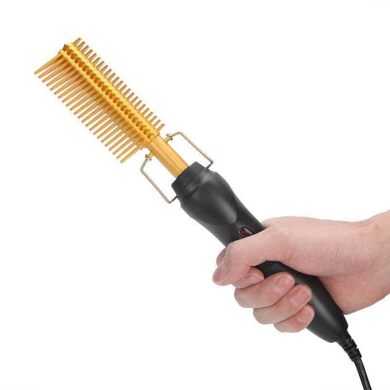 Electric Heating Comb WetDry Straightening Curling Hot Brush Hair Styling