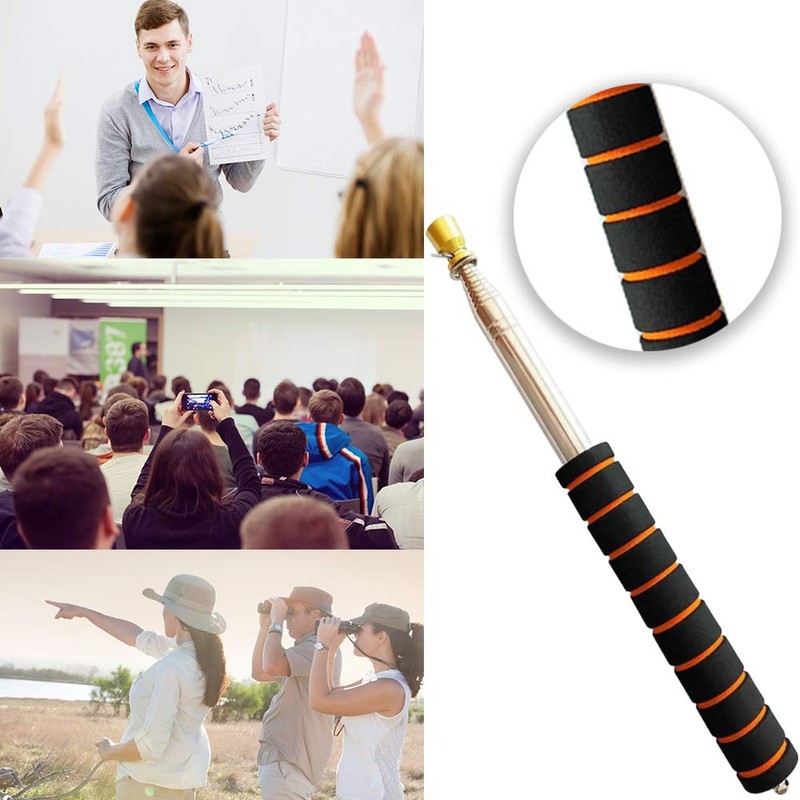 Stainless Steel Telescopic Flagpole Extendable Guide Flag Pole with Anti-Slip