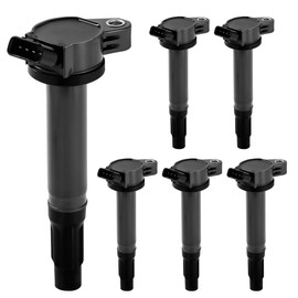 Set of 6 Ignition Coils UF487 - Compatible with Toyota Sienna, Avalon, Camry, Highlander, RAV4, Lexus RX350, IS350, ES350 3.5L V6 (2007-2015) - Replaces 9091902255, 90919A2002