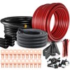 1/0 Gauge Wire(20ft Each - Red/Black) Copper Clad Aluminum CCA