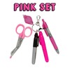 Pink Set 4" Badge Accessories - Color: Pink + Pink