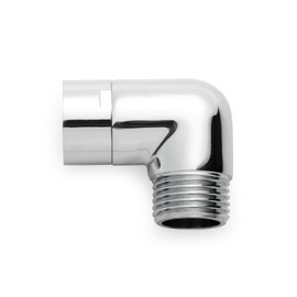 OFFO - Adaptador de cabezal de ducha, adaptador de codo de mano, adaptador de ángulo de brazo de ducha, 90 grados, chapado en cromo