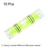 sourcing map 10pcs Cylindrical Bubble Level 9.5x40mm Mini Bullseye Spirit