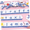 Hohopeti Word Recognition Puzzle for Boy Girl Wooden Letters Learning