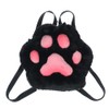 GUFER Cat Paw Shaped Backpack, Fluffy, Cat Hand, Plush Bag,