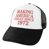 ThisWear 50th Birthday Gifts Making America Great Since 1972 Conservative Hat Political Gifts USA Trucker Hat Black