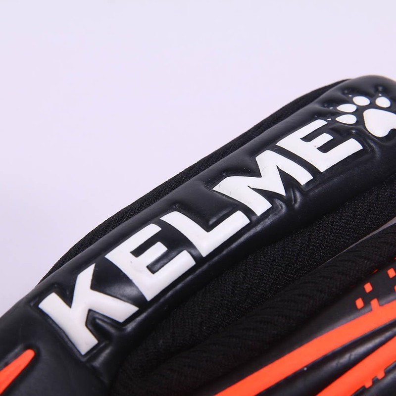 Kelme Vortex Training Goalkeeper Gloves, Black/Neon Orange, Size 11