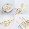 24Pcs Stainless Steel Dinnerware Set Kitchen Cutlery Set Knife Fork