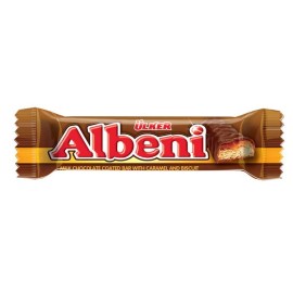 Ulker Albeni Chocolate Bar Caramel Biscuit Halal 24 x 40 gr-- Free Priority Ship
