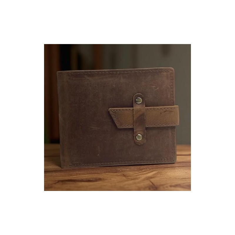 Velluci Pelle RFID Blocking Slim Wallet, Flap Closure Men's Wallet,