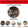 12” Acrylic Indoor Convex Mirror with Plastic Back,Adjustable Wide Angle