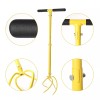 BARAYSTUS Height Adjustable hand tiller Garden Claw Twist Tiller Cultivator