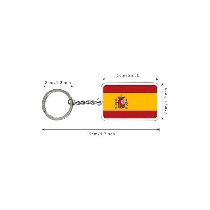 Juego de 2 llaveros con bandera de España (España), España,