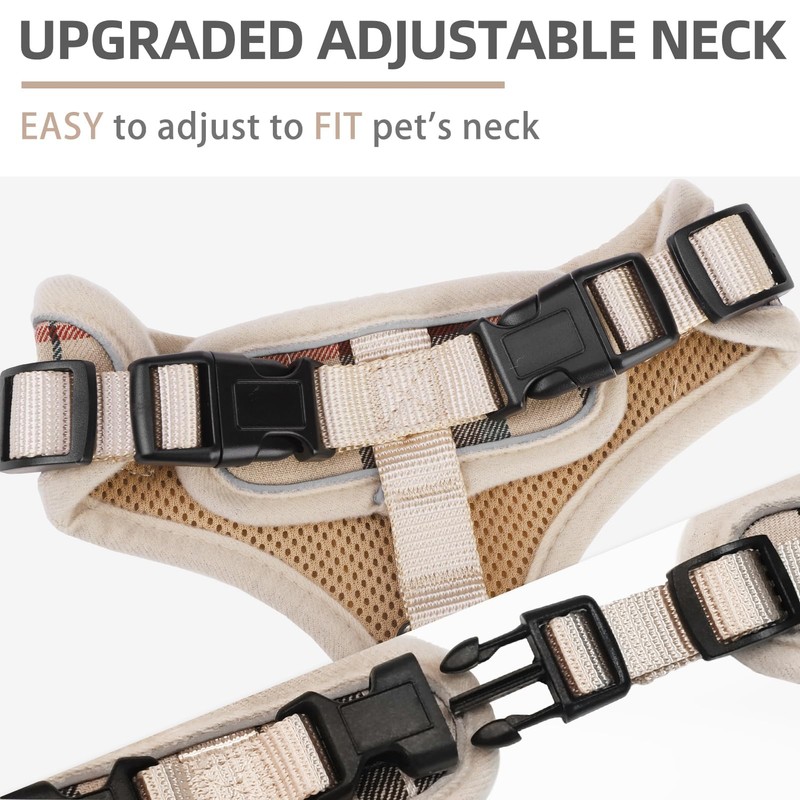 PUPTECK Soft Mesh Dog Harness and Leash Set Pet Puppy