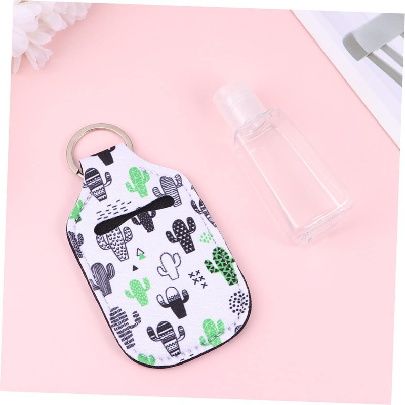 STOBAZA 3 Set 30ml Hand Bottle Covers Cactus Theme Keychain