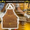 Moslyn Luxury Waxed Canvas Shop Apron Heavy Duty Work Apron