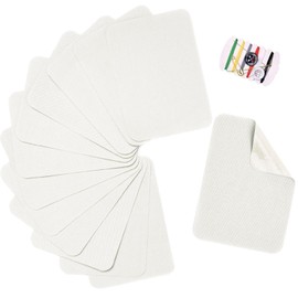 TXSN 12PCS Iron-on Repair Patch, Cotton Repair Patch for Clothes Pants Mending and Decorating Size 3" by 4-1/4", Beige