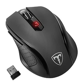 TERPORT F20 Mouse Inalámbrico, Mouse Ergonómico de 2.4G con 5 Niveles de dpi Ajustables, Ratón Portátil con Receptor USB, 10M de Conexión, Ratón...   