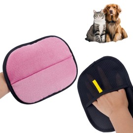 lasuroa Zweiseitige Haustier Pflegehandschuhe, Vielseitige Statische Haarentferner Handschuhe Wiederverwendbare Katzenpflege Handschuhe für Teppiche Couch Kleidung & Möbel (Rosa)