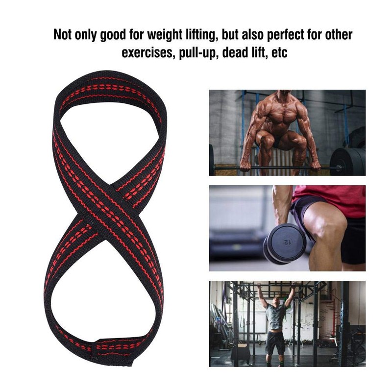 VGEBY Weight Lifting Straps Soft Nylon Figure 8 Gym Training
