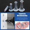 Glarks 20pcs M5 Multi-Grip Rivet Nuts Set White Zinc Plated