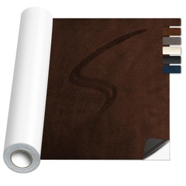 Suede Repair Patch,17x100inch Large Faux Suede Leather Fabric，Self-Adhesive Fabric Patches for Furniture, Couch, Sofa, Car Interior, Shoes, Hand Bag, Jewelry Boxes ﻿ (Dark Brown,)